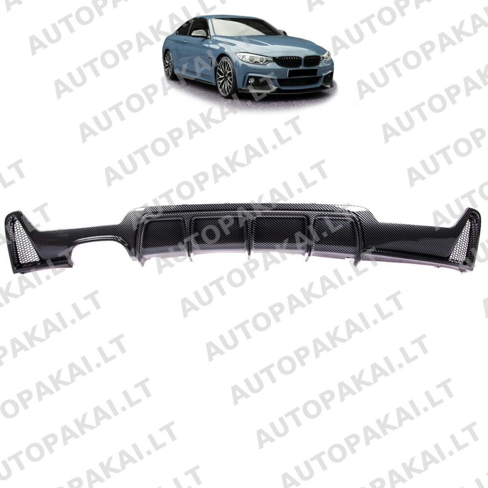 Galinis spoileris difuzorius anglies pluošto imitacijos BMW 4 (F32, F33, F36) 2013->
