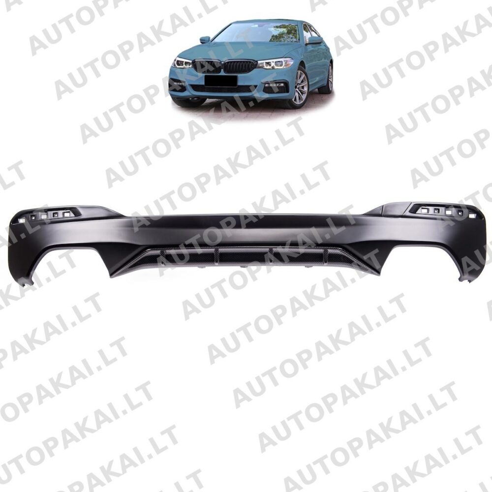 Rear Spoiler Diffuser Carbon Look for BMW 5 (G30,G31) Pre-Facelift 16-20