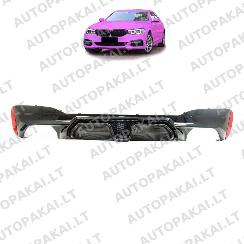 Rear Spoiler Diffuser Carbon Look for BMW 5 (G30,F90,G31) 17-23