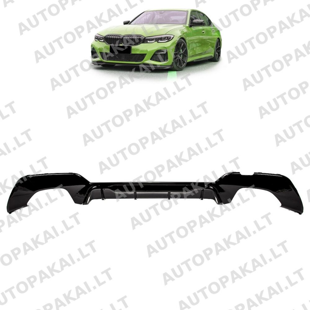 Rear Spoiler Diffuser Gloss Black for BMW 3 (G20,G21) 2019-2022