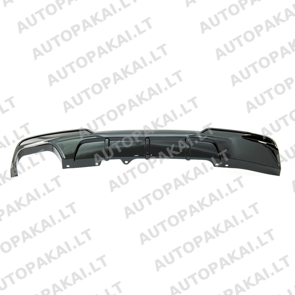 Rear Diffuser Gloss Black fit for BMW 5 F10,F11 09-16 Double Exhaust