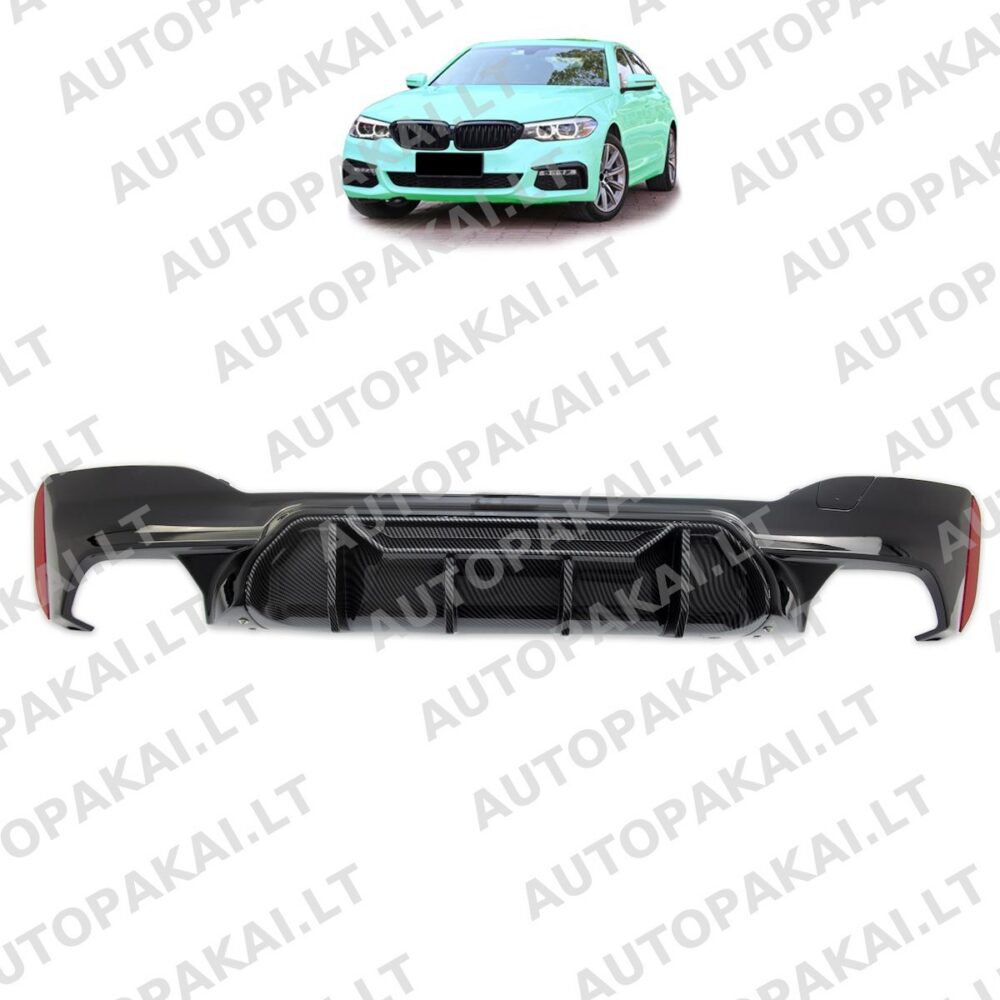 Rear Spoiler Diffuser Carbon Look for BMW 5 (G30,F90,G31) 2017-2020