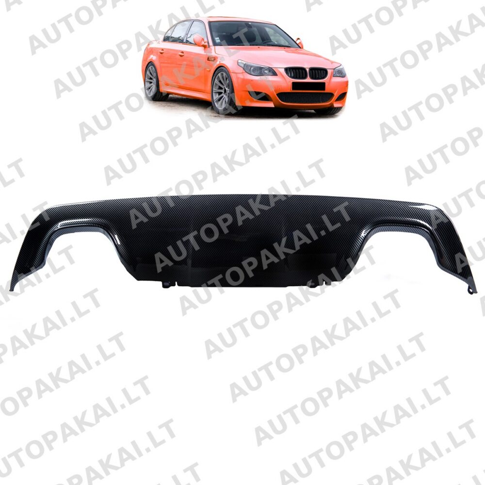 Rear Spoiler Diffuser Carbon Look for BMW 5 (E60,E61) Sedan Touring 01-10