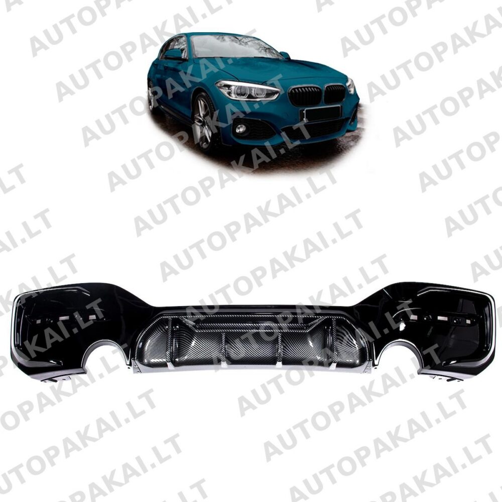 Rear Spoiler Diffuser Carbon Look for BMW 1 (F20,F21) Facelift 2015-2019