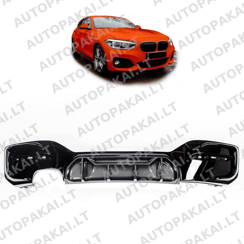 Rear Spoiler Diffuser Carbon Look for BMW 1 (F20,F21) Facelift 2015-2019