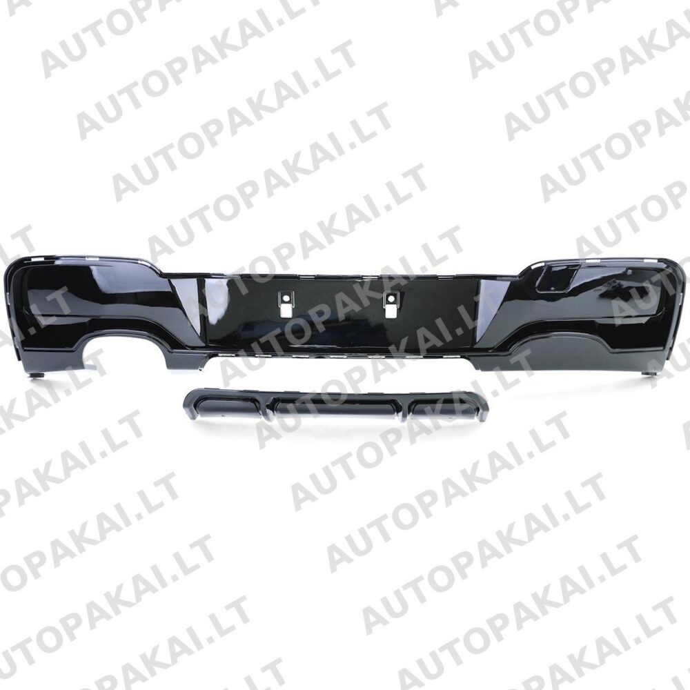 Rear Diffuser Gloss Black suitable for BMW F20, F21 11-15 Double Exhaust