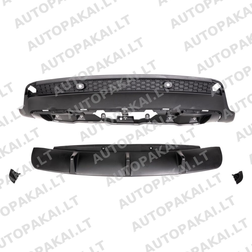 Rear Bumper Diffuser Matt Black suitable for BMW X6 E71 2007-2014 Performance