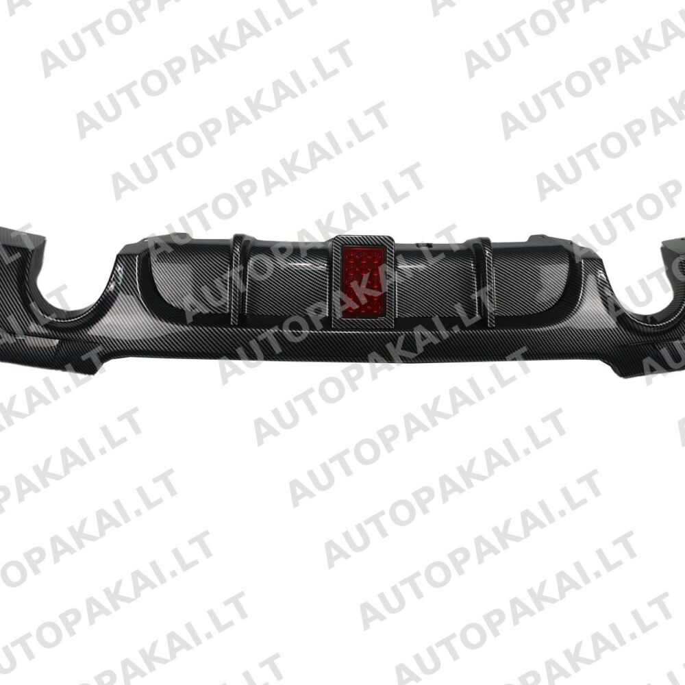 Rear Diffuser Carbon Look + LED fit for BMW 3-Series E92/E93 06-13 335i