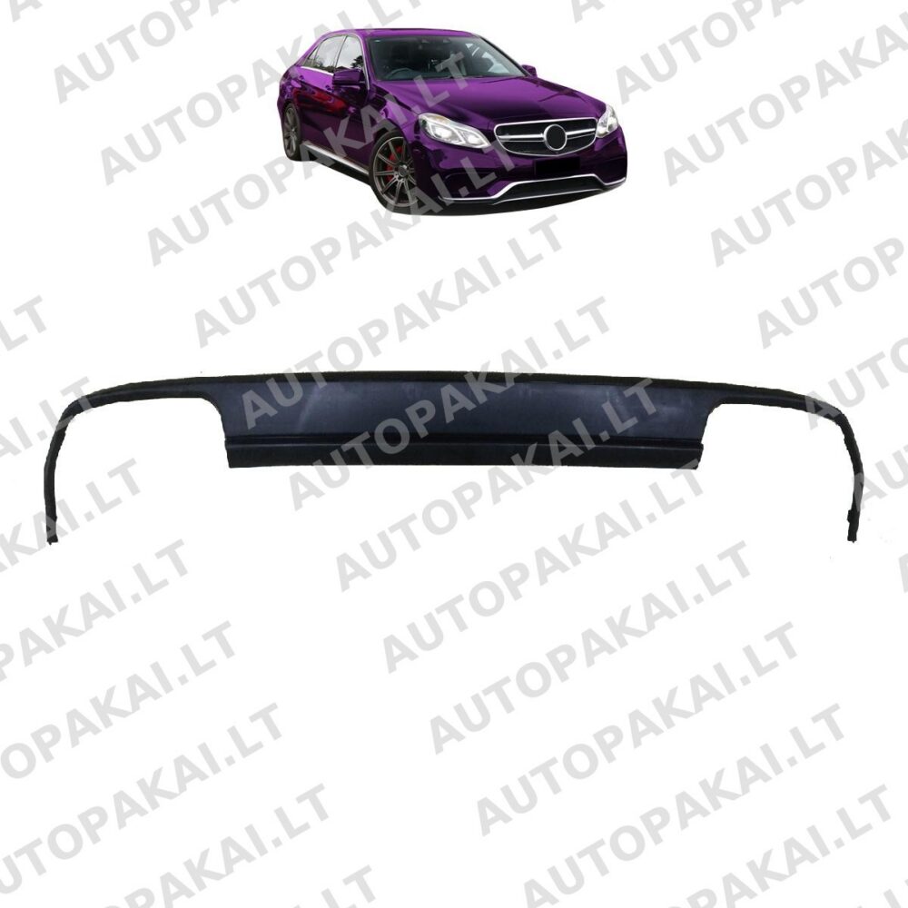 Rear Bumper Diffuser Matt Black suitable for MERCEDES E-Class W212 13-16
