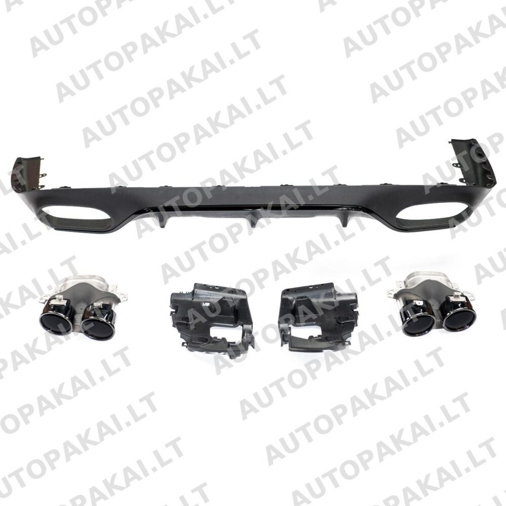 Rear Diffuser W/Black Pipes for MERCEDES E-Class C238,A238 PreFacelift 16-