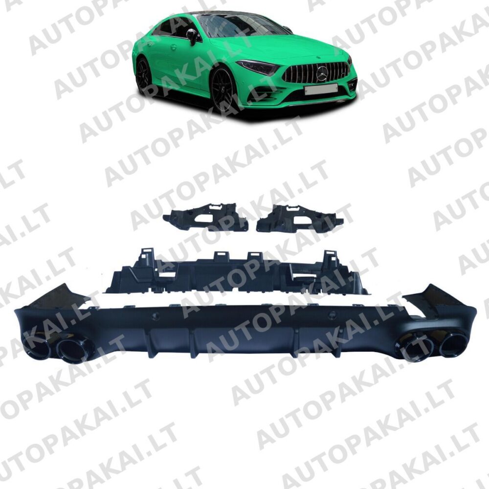 Rear Spoiler Diffuser W/Black Pipes for MERCEDES CLS (C257) 2018->