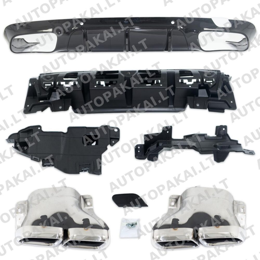 Rear Spoiler Diffuser W/Chrome Pipes for MERCEDES CLS (C257) 2018->