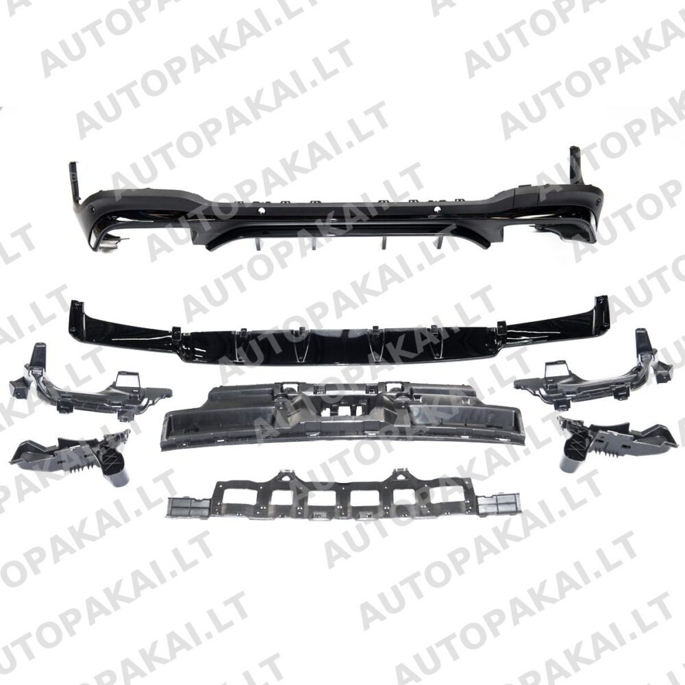 Rear Bumper Diffuser Black suitable for MERCEDES GLC X253 20-23