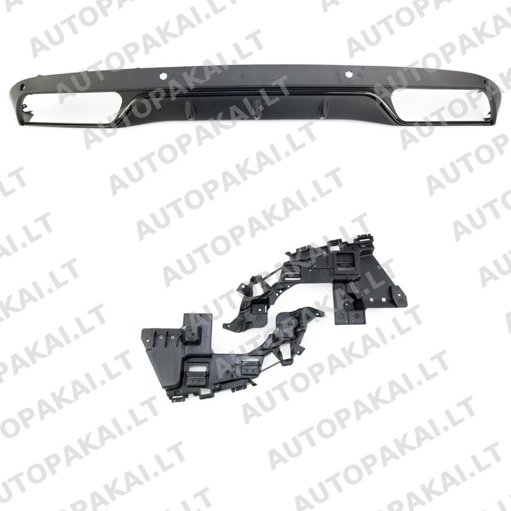 Rear Diffuser Black fit for MERCEDES C-Class W205 Sedan Estate 13-18