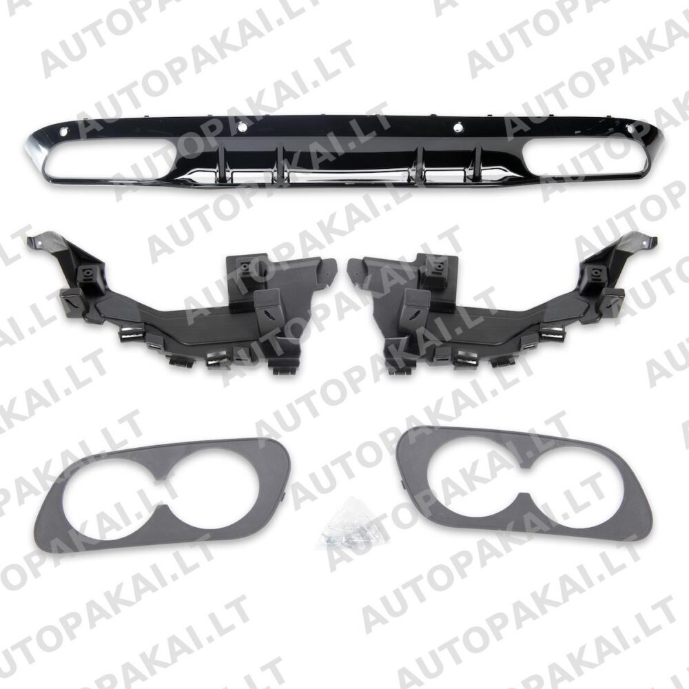 Rear Diffuser Gloss Black fit for MERCEDES C W205 15-21  Standard -OO–OO-