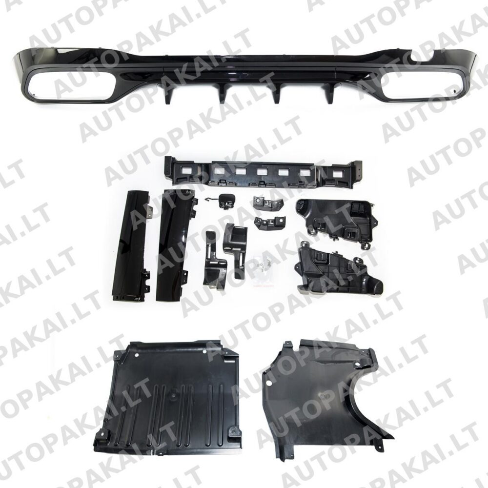 Rear Diffuser Gloss Black suitable for MERCEDES C-Class W206 21-On