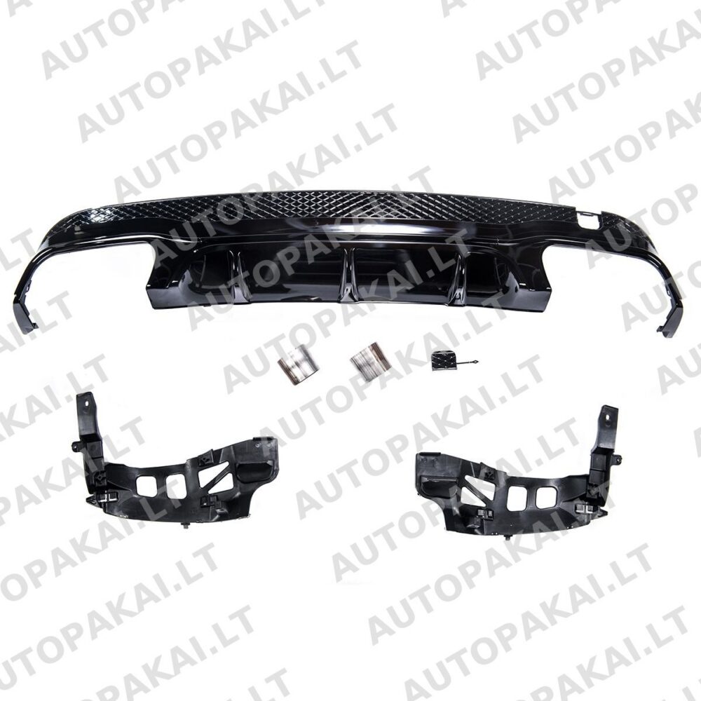 Galinis difuzorius juodas, tinkantis MERCEDES E klasės W207 kupė kabrioletui 13-16