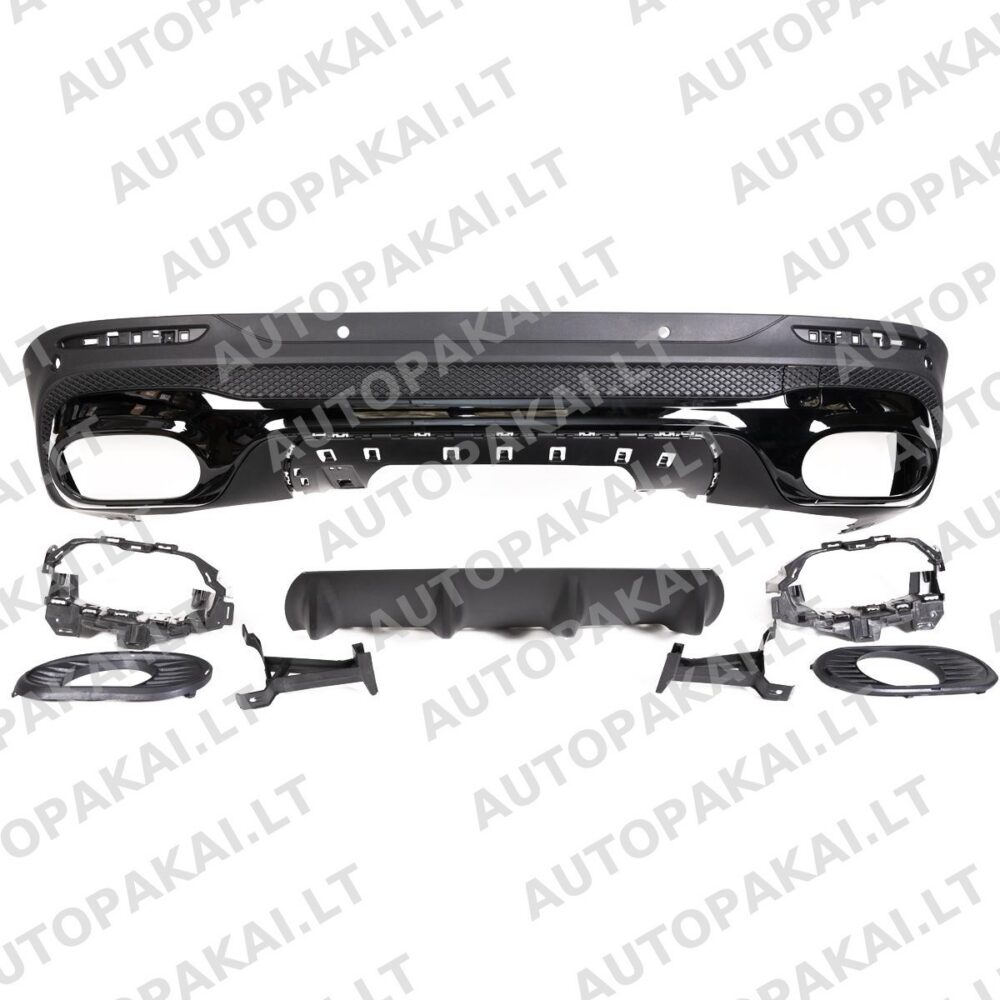 Rear Bumper Diffuser Black suitable for MERCEDES GLB X247 19-On