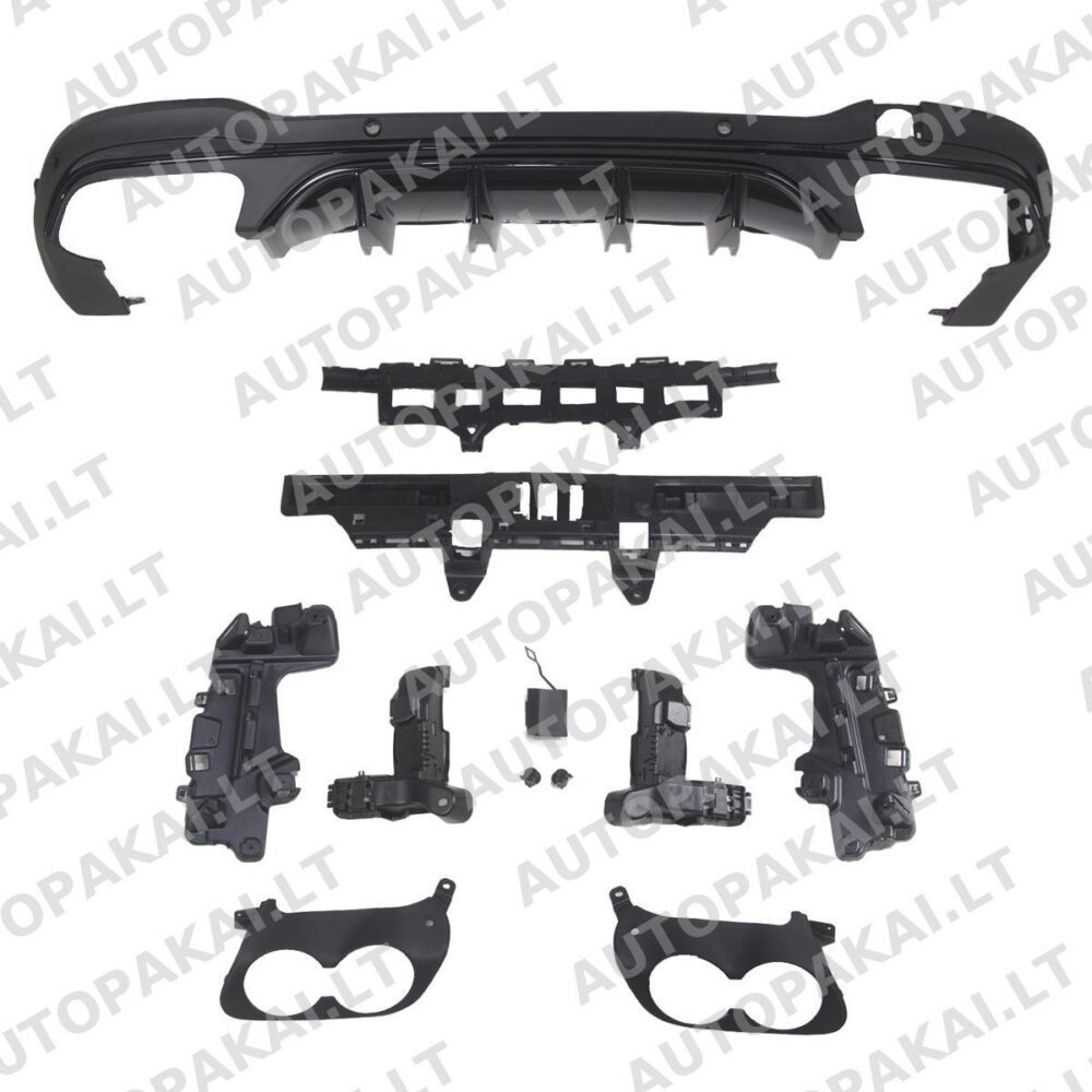 Rear Bumper Diffuser Black suitable for MERCEDES GLC X253 20-23