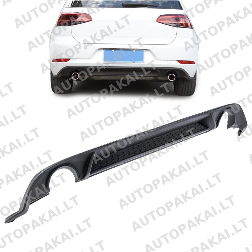 Rear Bumper Diffuser Black suitable for VW Golf 7.5 17-19