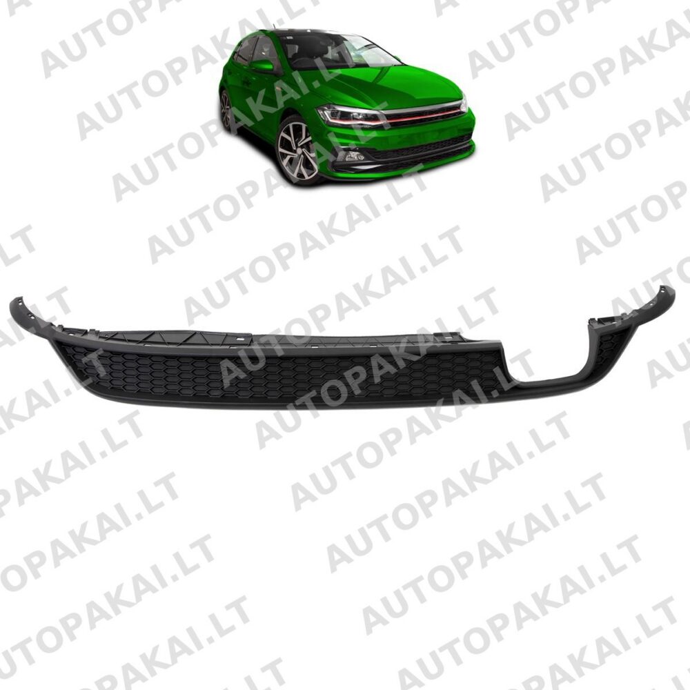 Rear Bumper Diffuser Black suitable for VW POLO VI AW 17-21