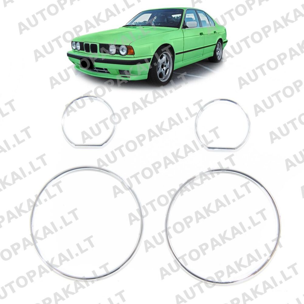 Dashboard Rings Chrome suitable for BMW 5 (E34) Sedan Touring 1989-1995