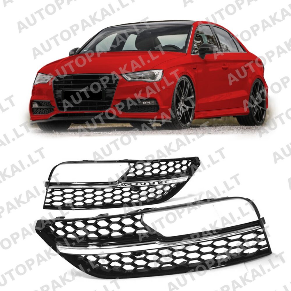 Fog Lamp Covers Chrome suitable for AUDI A3 8V Pre-Facelift 13-15
