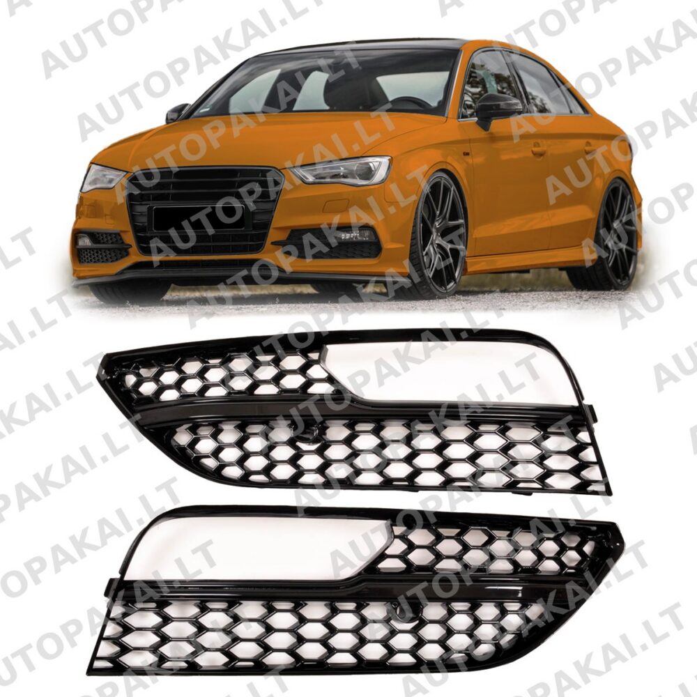 Fog Lamp Covers Black suitable for AUDI A3 8V Pre-Facelift 13-15