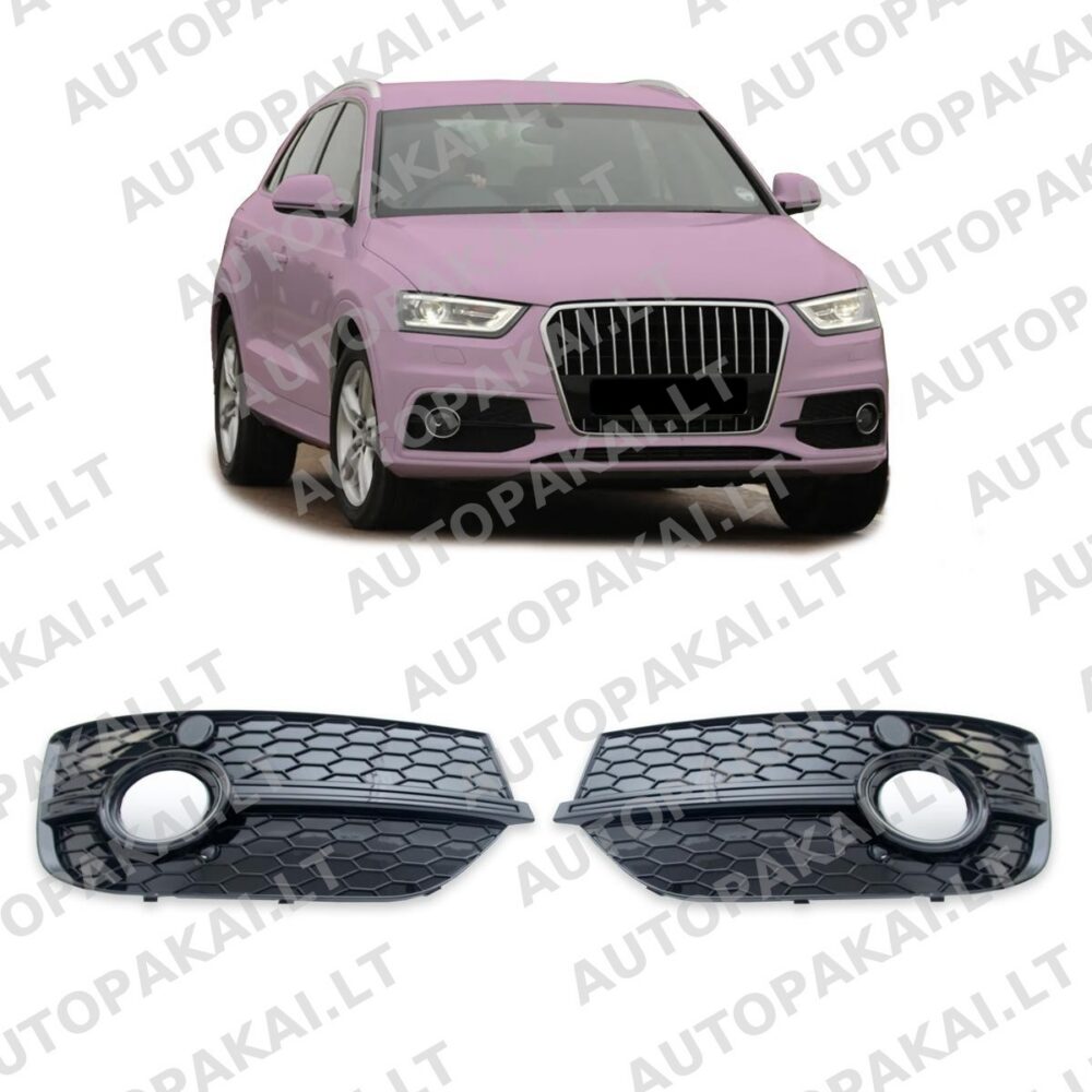 Fog Lamp Covers Set Gloss Black suitable for AUDI Q3 8U 11-14