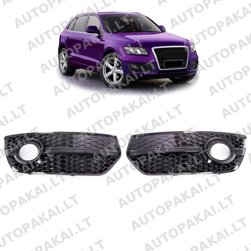 Fog Lamp Covers Set Gloss Black suitable for AUDI Q5 8R 08-12