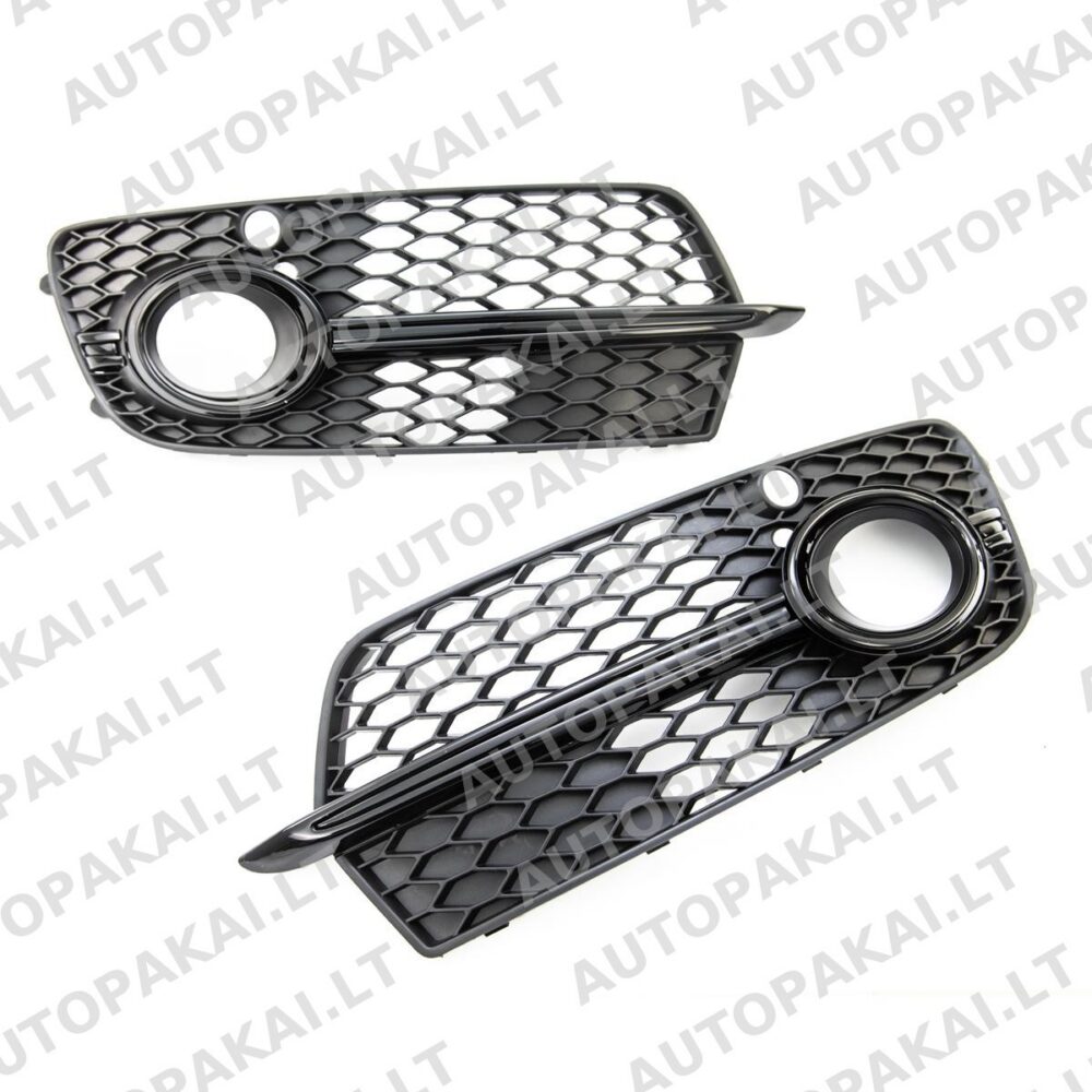 Fog Light Covers Gloss Black suitable for AUDI Q5 (8R) Facelift 2012-2016