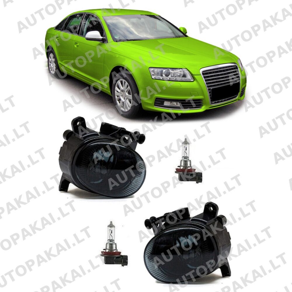 Fog Light Set Smoke for AUDI A6, A4, Q5, SEAT, EXEO, VW, PASSAT CC B6 357 04-11