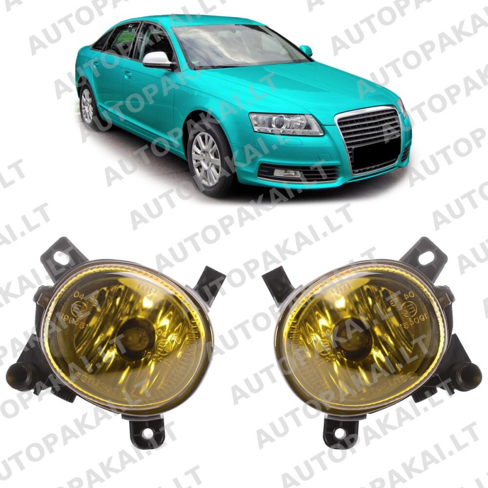 Fog Light Set Yellow for AUDI A6, A4, Q5, SEAT, EXEO, VW PASSAT CC B6 357 04-11