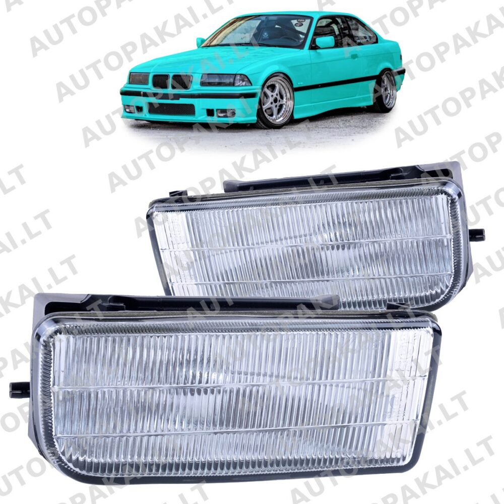 Fog Lights Clear for BMW 3 E36 Coupe Cabrio Sedan Touring Compact 91-00
