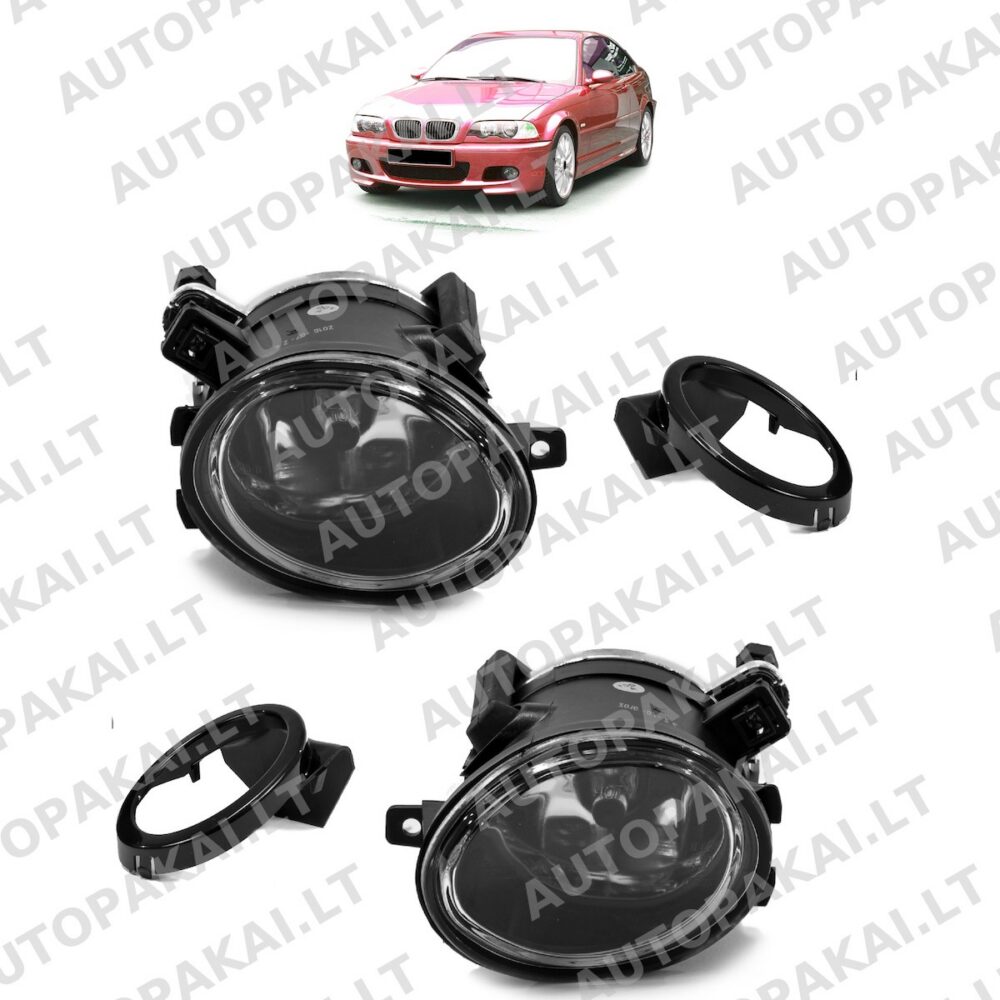 Fog Lights Set Halogen suitable for BMW 3 E46, 5 E39