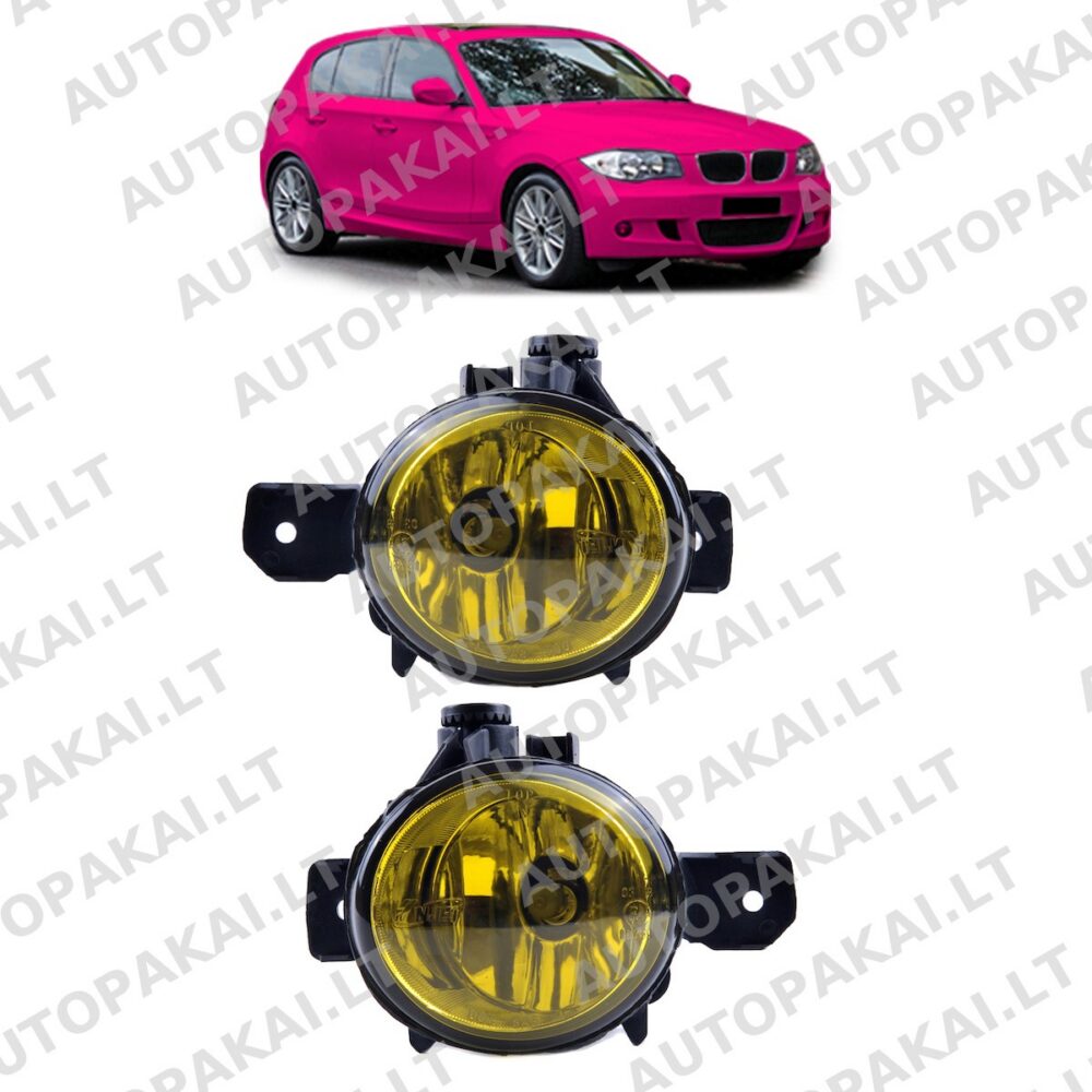 Fog Light Set Yellow for BMW 1 E81,E87,E88,E82 X1 E84 X3 E83 X5 E70 2004-2011