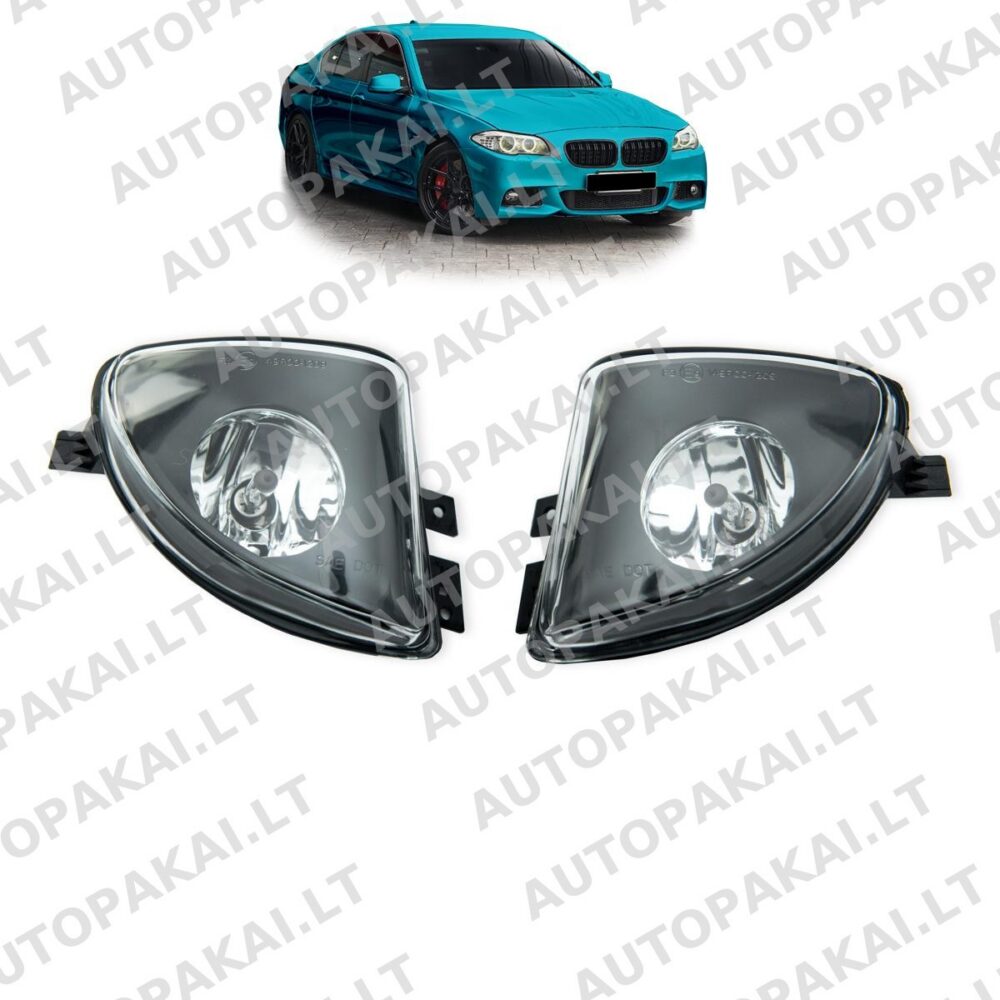 Fog Lights Set Clear for BMW 5 (F10) Sedan (F11) Touring Pre-Facelift 2010-2013