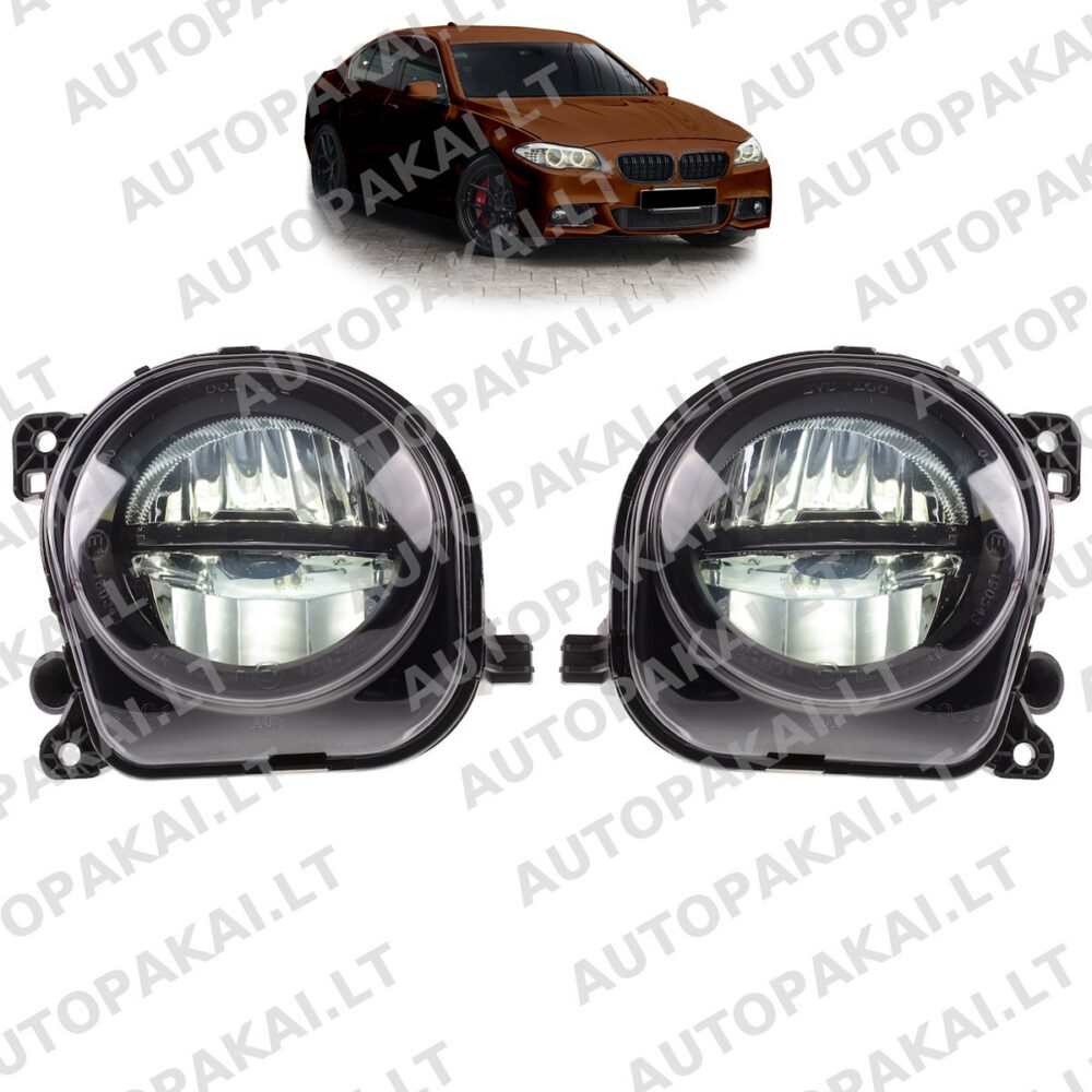 Fog Lights Set Smoke for BMW 5 (F10) Sedan (F11) Touring Facelift 2013-2017