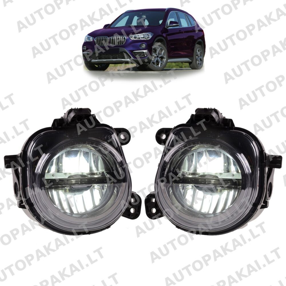 Fog Lights Set Smoke for BMW X1 (F48) X4 (F26) X5 (F15) X6 (F16) X3 (F25) 2014-