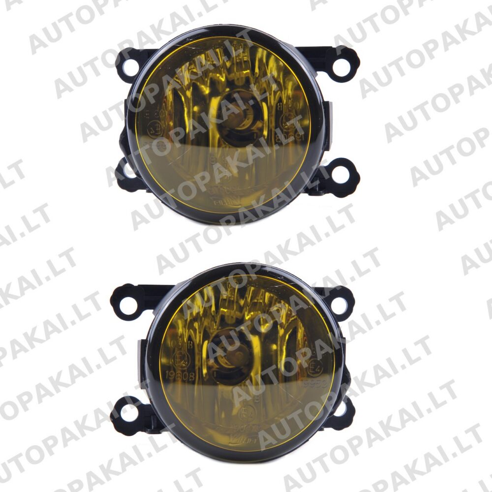 Geltoni rūko žibintų komplektas, skirtas CITROEN, DACIA, OPEL, PEUGEOT, RENAULT, VAUXHALL 20->