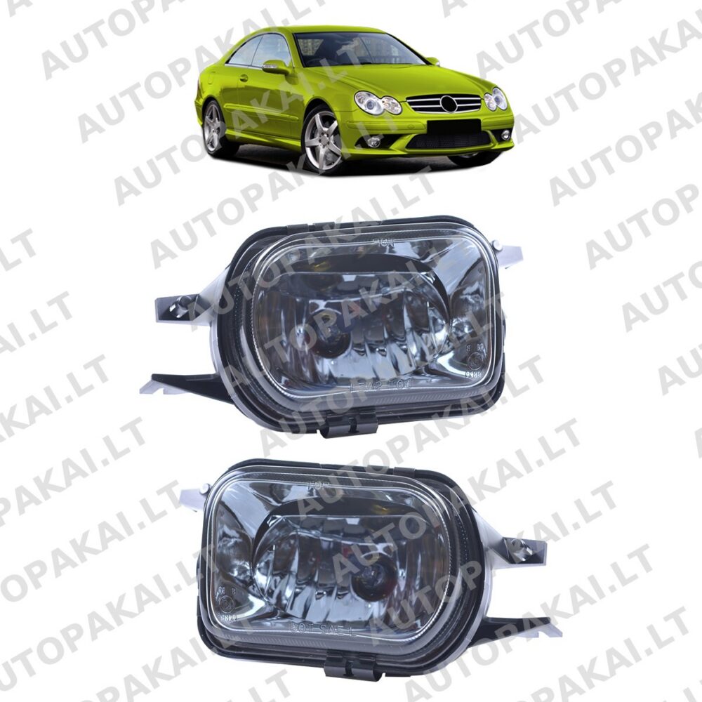 Fog Lights Set Smoke suitable for MERCEDES CLK W209 C-Class W203 SLK R170 02-09