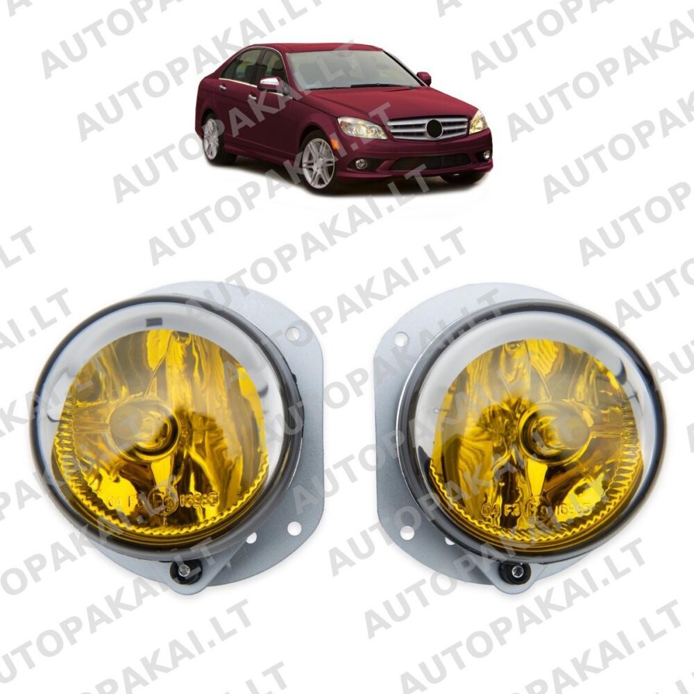 Fog Lights Set Yellow for MERCEDES C,CLK,E,M,R,SL 2007-2014