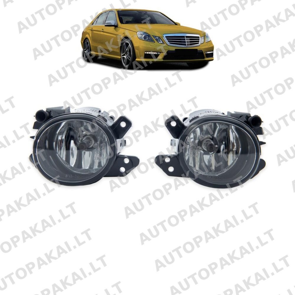 Skaidrūs rūko žibintų komplektas MERCEDES E, GLA, C, B, M, A, S, CLS, GL 2009-2016
