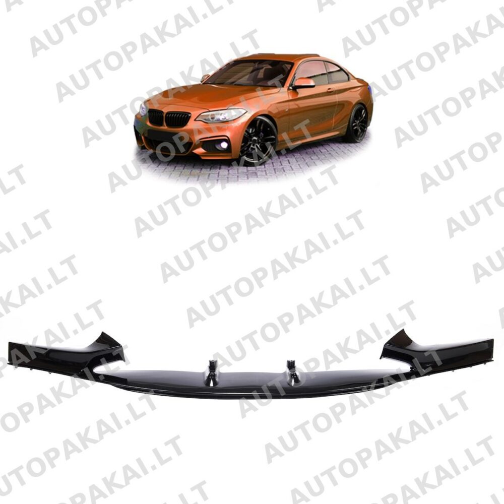 Front Spoiler Gloss Black suitable for BMW F22,F23 Coupe Cabrio 14-21
