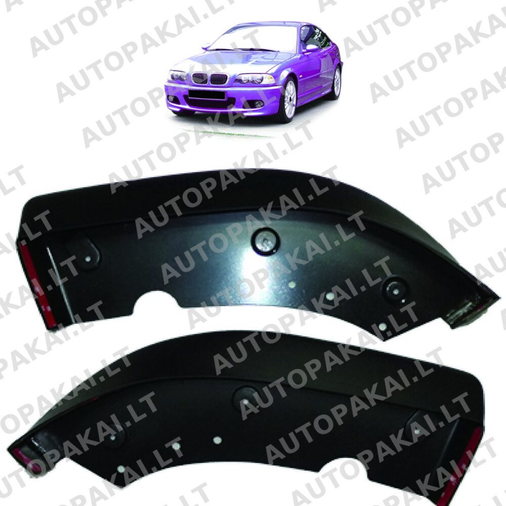 Front Spoiler Set Matt Black suitable for BMW 3 E46 98-06