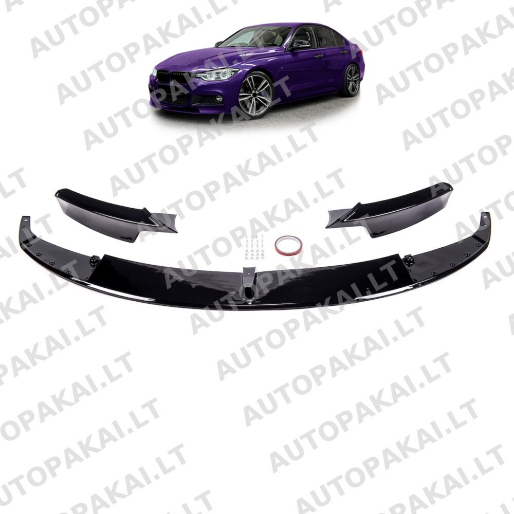 Front Spoiler Gloss Black suitable for BMW 3 F30, F31 Sedan Touring 11-18