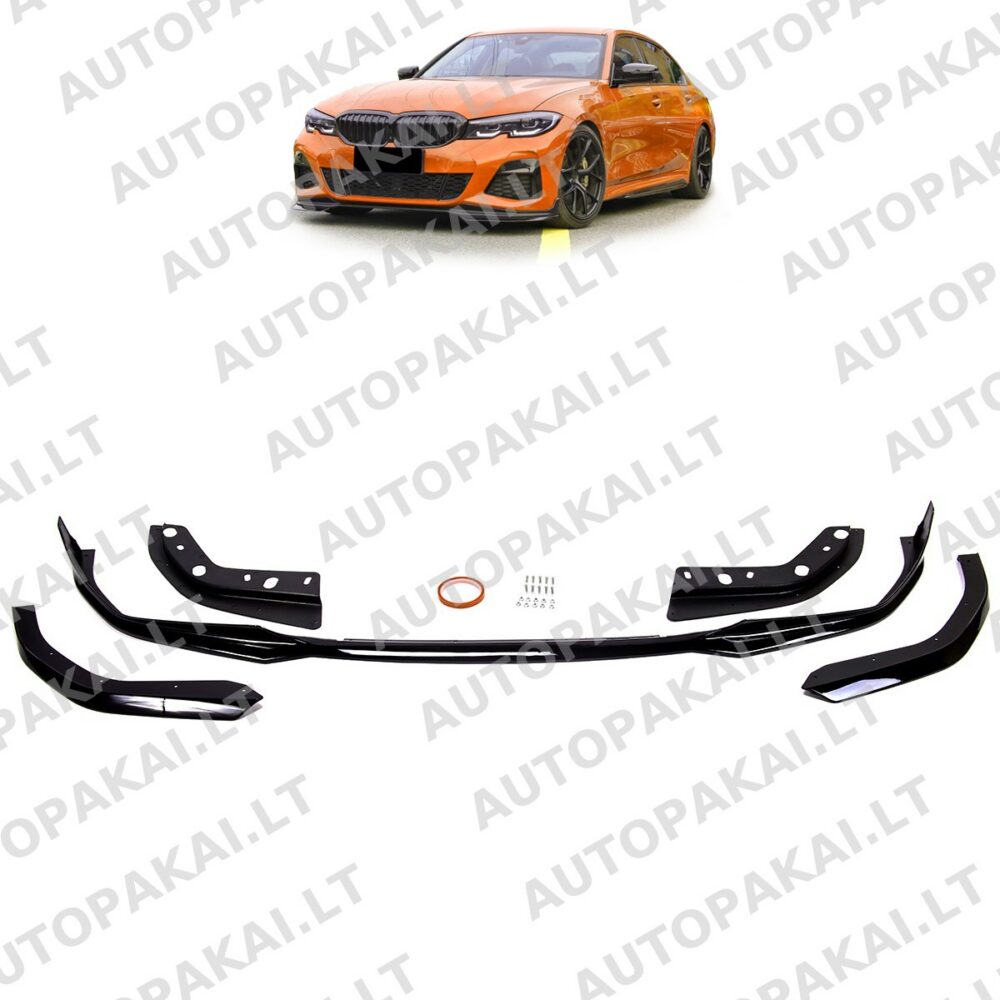 Front Spoiler Gloss Black suitable for BMW 3 G20, G21 Sedan Touring 19-22