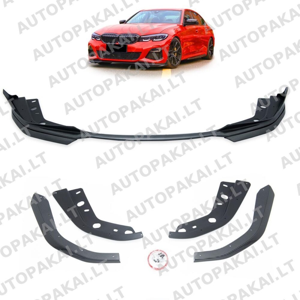 Priekinis spoileris su anglies pluošto apdaila BMW 3 (G20,G21) modeliui iki 2019 m. atnaujinimo