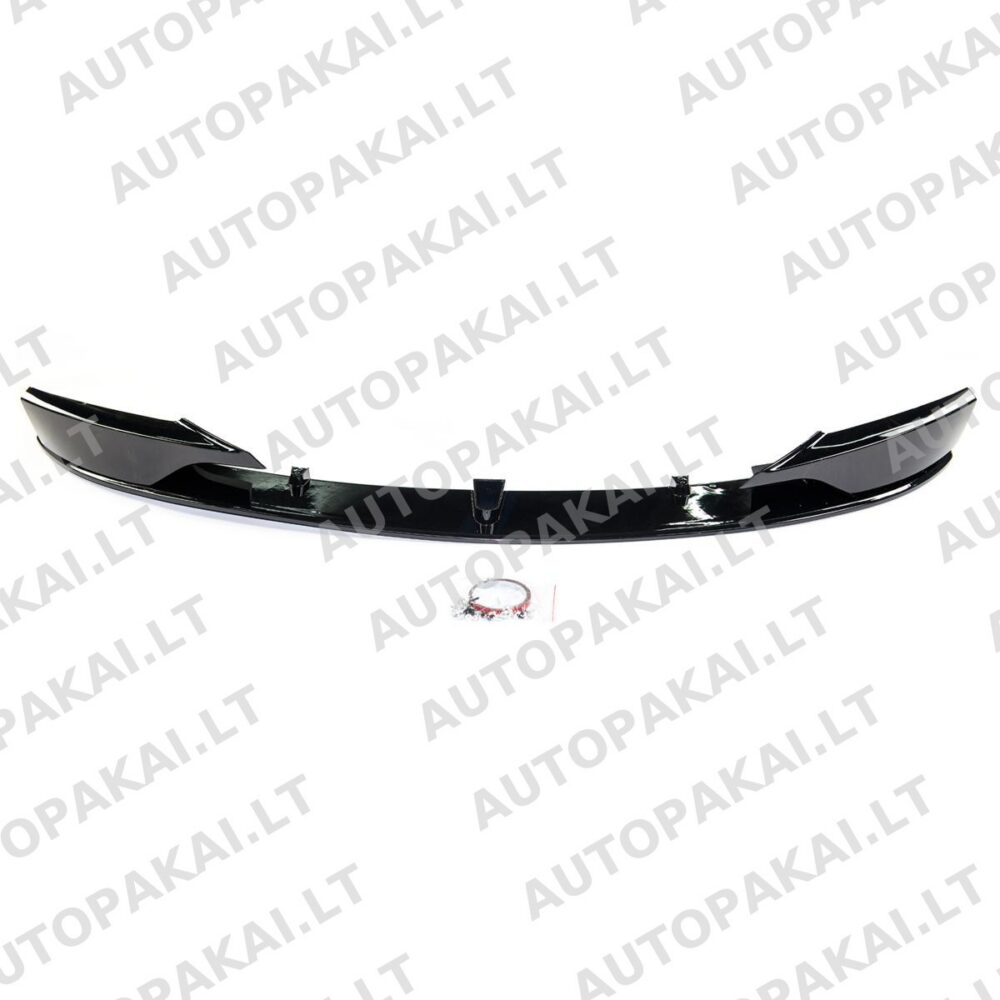 Priekinis spoileris su lūpų blizgesiu, juodas, skirtas BMW 3 (F34) Gran Turismo 2012-2020