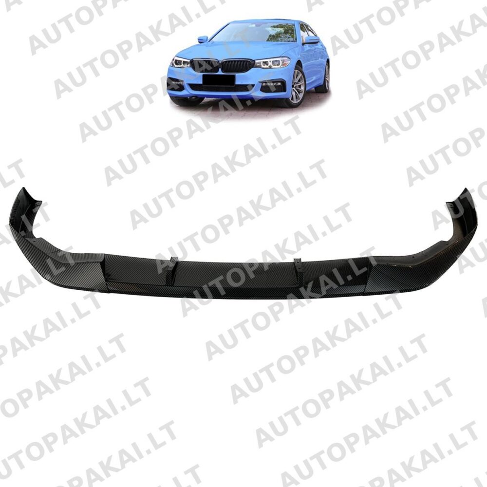 Front Spoiler Lip Carbon Look for BMW 5 (G30,G31) Facelift 2021->
